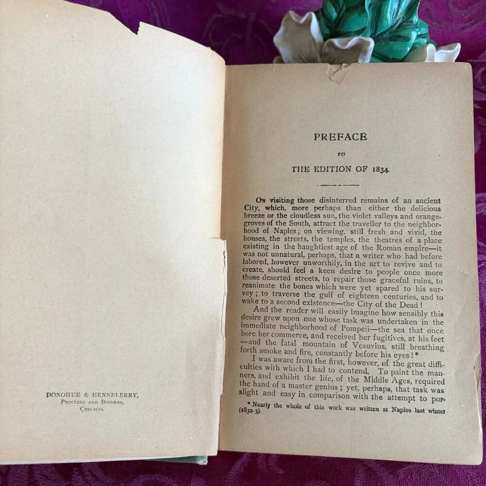 1899 The Last Days of Pompeii by Sir Edward Bulwer Lytton, Caxton Edition